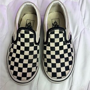 Vans Kids Black and White Checkered Sneakers